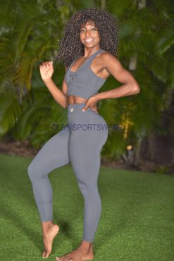 Alternative view of NC Shape Seamless Front Leggings Dark Grey