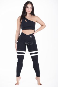 Alternative view of NC Seamless Front Striped Leggings Preto