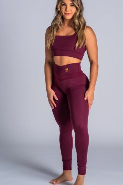 Alternative view of NC Shape Define Max Leggings Dark Bordeaux