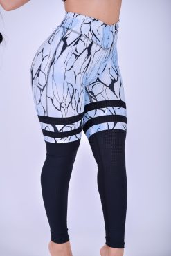 Alternative view of NC Seamless Front Striped Leggings Celeste Marbl