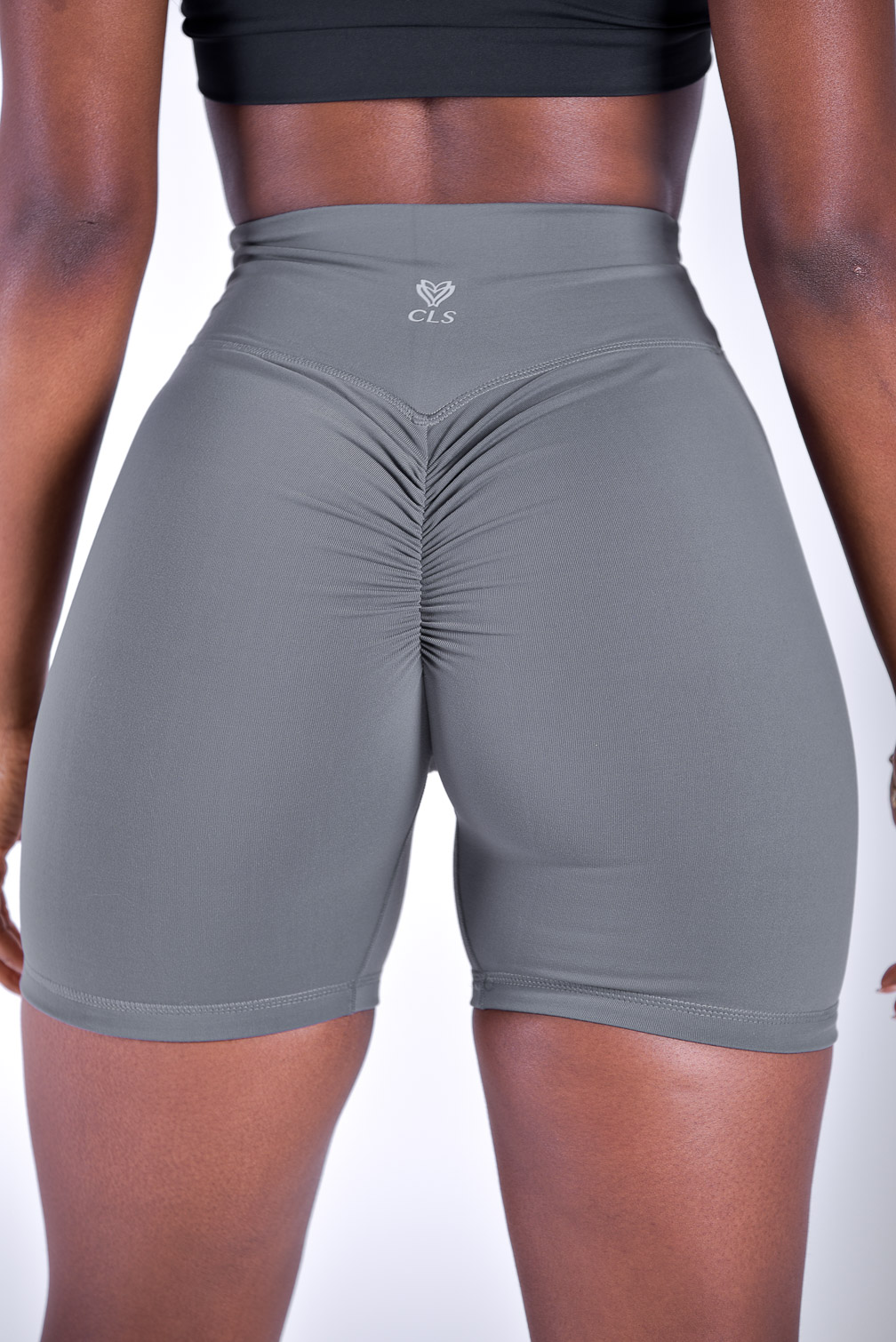 NC Confort Seamless Front Scrunch Shorts High Waist Grafite – CLS Sportswear
