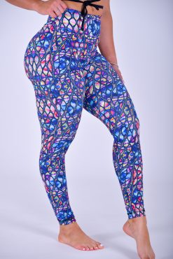 Alternative view of NC Shape Rhombus Mosaic Leggings