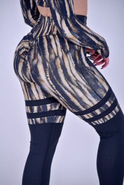 Alternative view of Seamless Front Striped Leggings Volcanic (Custom-Made)