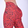 NC Red and Black Leopard V Back Leggings
