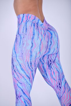 Alternative view of NC V Back Pocket Leggings Pastel Abstract V-Cut Waist