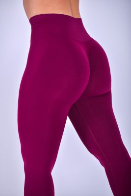 NC Seamless Scrunch Leggings Red Merlot