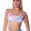 Shape Printed Belle Top Pink Tie Dye (Custom-Made)