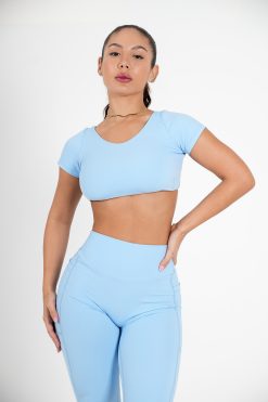 Alternative view of FlexSoft Sports Bra Ice Blue (Custom-Made)