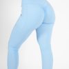 FlexSoft Regular Pocket Scrunch Leggings Ice Blue (Custom-Made)