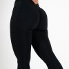 FlexSoft V Back Pocket Leggings Black (Custom-Made)